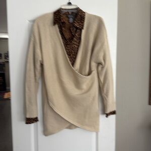 V Front Wrapped Sweater